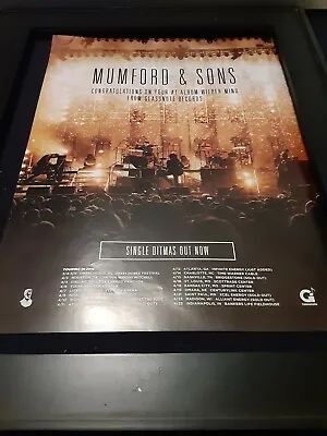 Mumford And Sons Wilder Mind Original Promo Poster Ad Framed! #2 • $60