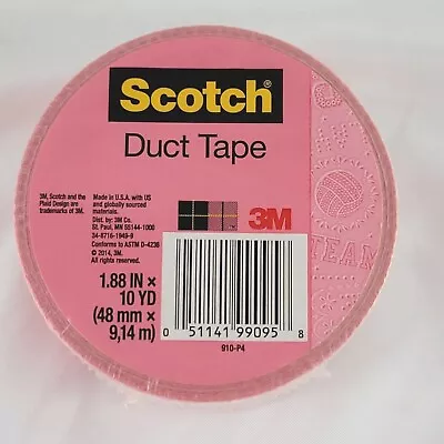 Scotch Pattern Duct Tape 1.88 Inch X 10 Yard (48mm × 914m) Basketball Girl Pink • $4.49