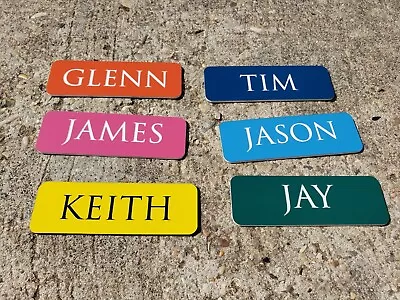 SET Of 2 Personalized Name Badges 1  X 3  Employee Office Name Tags Name Signs • $12