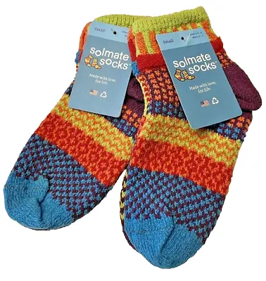 Solmate Mismatched Ankle Socks COSMOS Recycled Cotton SMALL • $19.50