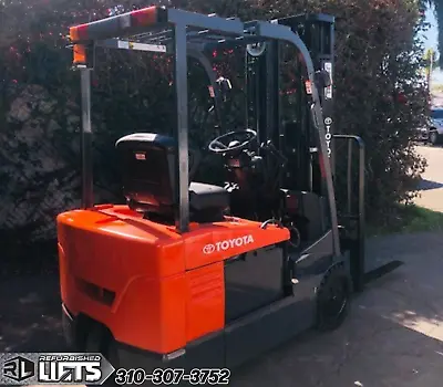 2017 TOYOTA 8FBEU20 Sit Down 3 Wheel Electric Forklifts 198  3 Stage LOW HOURS • $25950