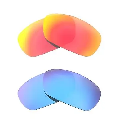 Walleva Fire Red + Ice Blue Polarized Lenses For Maui Jim Black Coral Sunglasses • $34.99