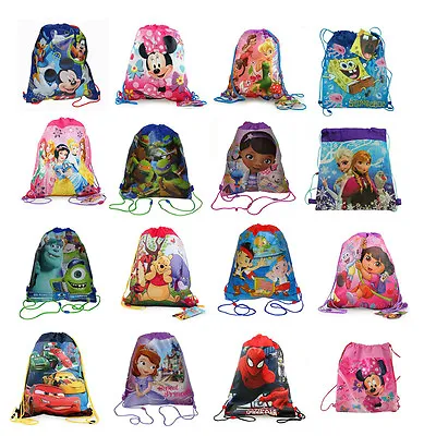 LOT 12 Disney Kids Sling Bag Backpack Cars Mickey Paw Patrol Minnie Party Favors • $24.95
