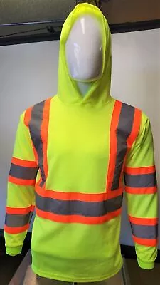 Hoodie Yellow  High Visibility Safety Shirt  With Reflective Stripes • $12.99