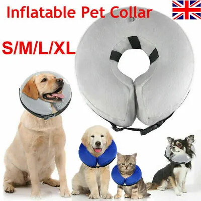 £7.99 • Buy Inflatable Dog Puppy Cat Pet Collar Post Surgery Lampshade Cone Neck Injury Hot