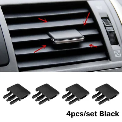 4pcs Car Air Conditioning Vent Louvre Blade Adjust Slice Clips Accessories Black • $4.99