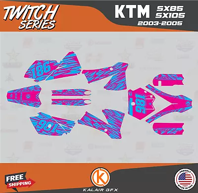 Graphics Kit For KTM 85SX 105SX SX85 SX105  (2003-2005) Twitch-Magenta • $157.94