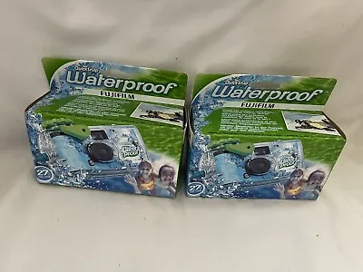 2 Disposable Cameras Quick Snap Waterproof Pool Underwater FujiFilm • £22.33