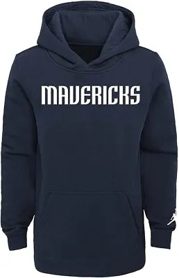 Dallas Mavericks Youth Pullover Hoodie Navy Jordan Logo Essential Fleece • $19.99