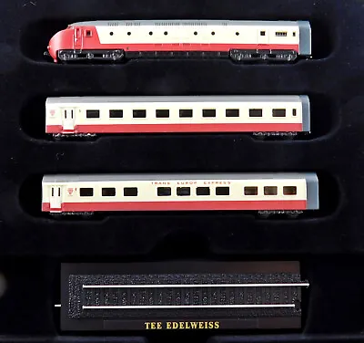 Tee Edelweiss Three Part Train & Track Model Railway Collectable Z Gauge Guage • £14.99