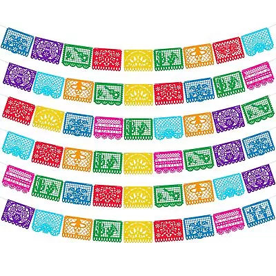  Xtralarge 54 Pcs Felt Mexican Party Banner - 6 Strings 90 Feet | Felt Mexi... • $42.17