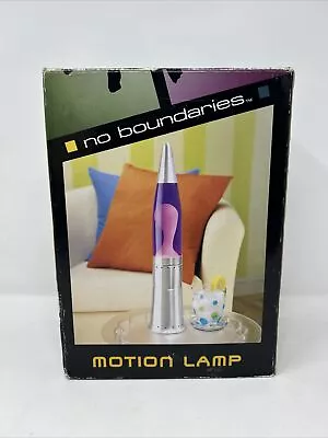 No Boundaries Motion Lamp 19  Tall Silver Purple Pink Pliable Art Light COMPLETE • $44.50