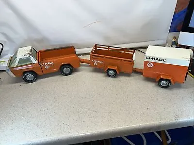 Vintage Orange Nylint U-Haul Truck And 2 Trailers • $149.99