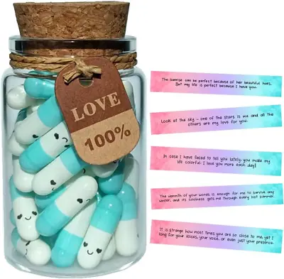 Gifts For Girlfriend Prewritten Message In Capsule Lovely Notes Birthday Anniver • $15.62