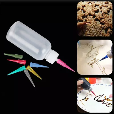 £2.48 • Buy Plastic Clear Squeeze Sauce Bottle Craft Nozzles Dispenser Bottle Kitchen Gadget
