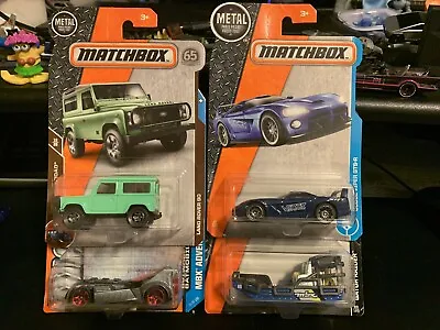 MATCHBOX LOT OF 4 Batmobile Land Rover 90 Gator Raider Dodge Viper GTS-R • $12