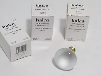 Halco 40w R14 Refector Flood Bulb 130v 9101 3 Pieces Bulbs Dimmable R14int40 • $17.25