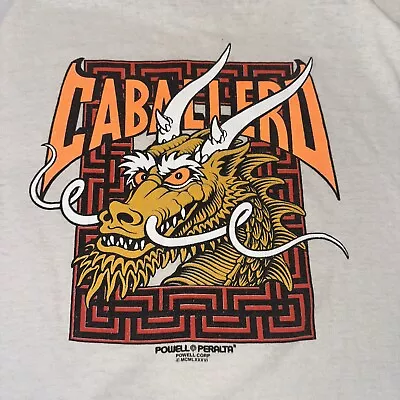 Vintage 1980s Caballero POWELL PERALTA Dragon SKATEBOARD T Shirt Size XL • $800