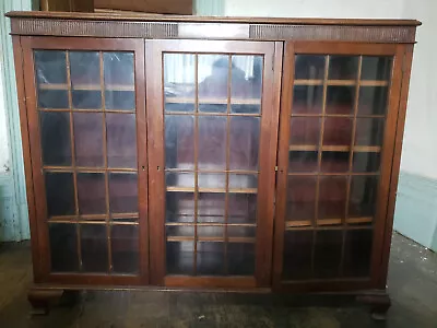 Antique Edwardian Mahogany BookcaseDisplay Cabinet • £90