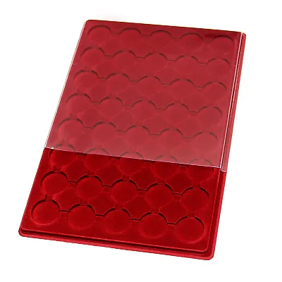 New SCHULZ Collection Red COIN TRAY - 40 Circle Compartments ø32mm /// PO40 • £6.97