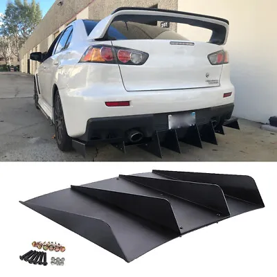 For Mitsubishi Lancer Evo X Rear Diffuser 4 Fins Bumper Splitter Spoiler 22 X20  • $52.24