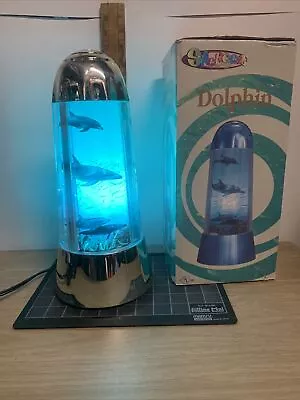 Vintage Dolphin Rotating Motion Lamp Light Spencer Gifts W/ Original Box Working • $44.95