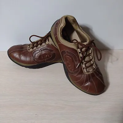 Marc Ecko Fast Track Leather Shoes Mens Size 9 Bomber Brown • $27.50