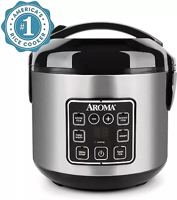 Aroma 8-Cup (Cooked) Rice & Grain Cooker Steamer New Bonded Granited Coating • $25.48