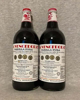 2 La Vencedora Pure Mexican Vanilla Extract Glass Bottles 31oz Product Of Mexico • $40