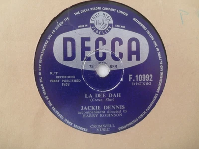 £0.99 • Buy Jackie Dennis: La Dee Dah Decca 78rpm 1958 F 10992 Rock And Roll
