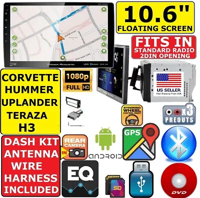 Corvette Hummer H3 10.6  Navigation Bluetooth Usb Cd/dvd Car Radio Stereo Pkg • $573.25