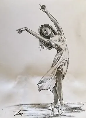 Impressionism Pastel Painting Drawing Dorothy Laz Dancer Dance • £28.98