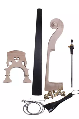 1set 3/4 Upright Bass Parts Maple Neck Peg Tailpiece Fingerboard Bridge String • $279