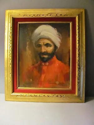 RARE J. J. Mitchell Oil PaintingMan With A Turban Portraiture 24 1/2  X 28 3/8  • $250