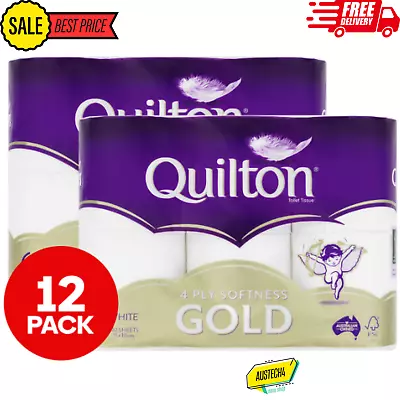 New 2 X 6pk Quilton Gold 4 Ply Soft Toilet Paper Rolls • $12.66