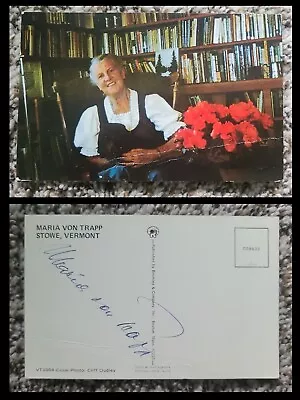 MARIA VON TRAPP: Sound Of Music Autographed Signed Postcard (Read) • $44.95