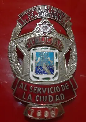 Vtg 60' Obsolete Mexican Police Badge Id Policia D.f Transito 3.75  • $49.99