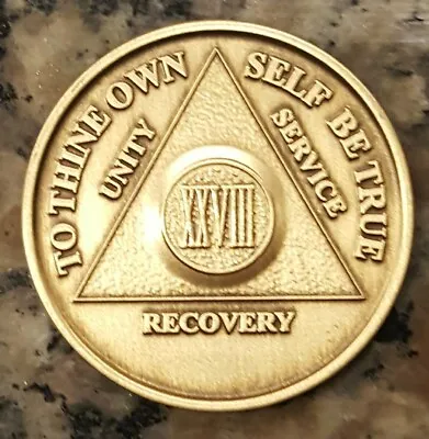 Alcoholics Anonymous 28 Year Recovery Coin Chip Medallion Medal Token AA Bronze • $4.99