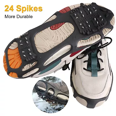 Ice Crampons Micro Spikes Ice Cleats For Boots Anti Slip X-Large Snow Grips • $13.95