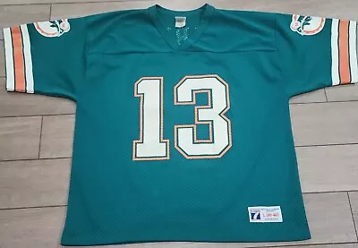 Vintage Logo 7 Miami Dolphins NFL Jersey Mens Large Dan Marino #13 Made In USA • $32.97
