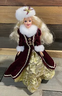 VINTAGE 1996 SPECIAL EDT HAPPY HOLIDAYS BARBIE #15646 With Stand NO SHOES • $15