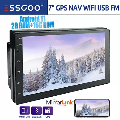 ESSGOO Android 11 Double 2Din Car Stereo Head Unit Bluetooth GPS Nav Touchscreen • $79.59