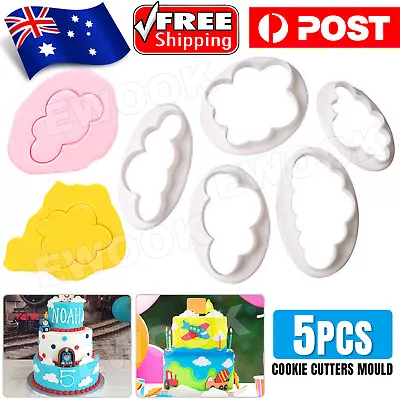 $4.95 • Buy 5pcs Clouds Shape Biscuit Cookie Cutter Fondant Cake Decor Baking Mold Tool AU
