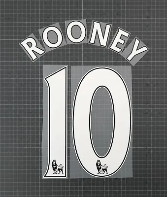 £9.20 • Buy ROONEY #10 2013-2017 Player Size Premier League White Nameset PS-PRO Plastic