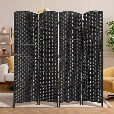 4 Panel Wood Folding Room Divider Privacy Divider Portable Partition Screen  • $69.99