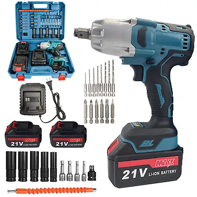 800Nm Cordless Electric Impact Wrench 1/2'' Gun High Power Driver Li-ion Battery • $85.98