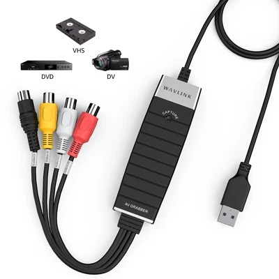 $16.99 • Buy USB 2.0 Video Capture Card Device Converter VHS To Digital Converter For Windows