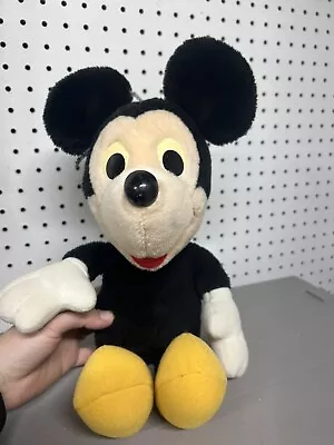 Vintage Walt Disney Mickey Mouse Plush Toy Stuffed Animal By Hasbro Softies 16  • $13.99