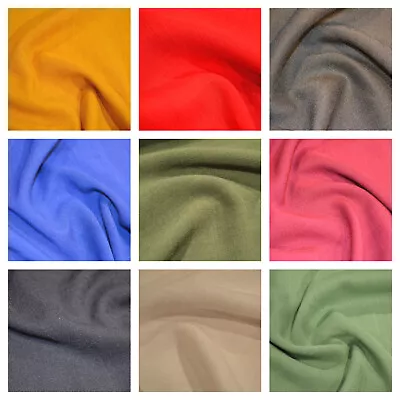100% Viscose Linen Effect Fabric Soft Dress Material - 12 Colours • £1.50