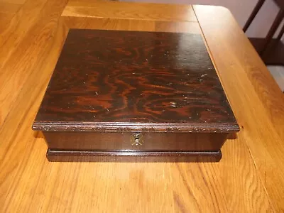 Vintage Oak Sewing / Jewellery Box • £50
